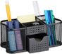 Merkloos Relaxdays pennenbak - met lade - 10x23,5x11,5 cm - bureau organizer - zwart