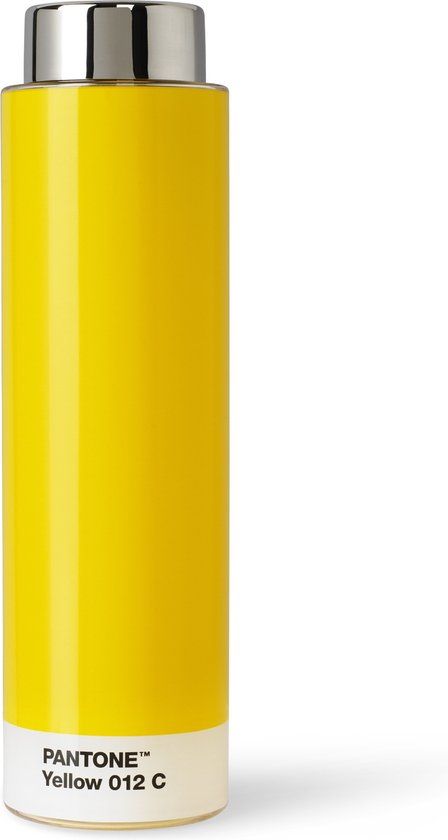 Pantone Water Bottle - 500ml - Yellow 012 C - Stainless Steel
