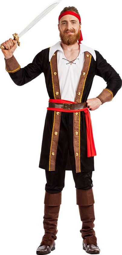 Boland - Piraat Bryan Kostuum (XXL) - Mannen - Volledig Verkleedpak - Piraten Thema