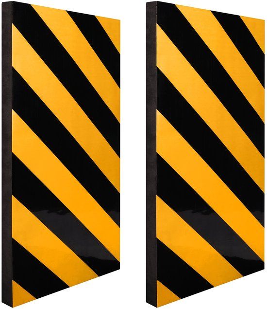 APA 23450 Wandbeschermingsset Universeel Zwart-geel Kunststof 25 cm