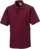 Russell Men's Hardwearing Polycotton Poloshirt 'Russell' Burgundy - 4XL