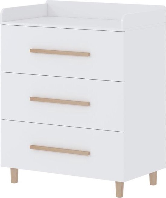 Cabino - Babykamer - Stockholm - Commode - Wit wit, natural