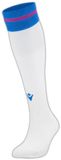 Macron Chaussettes de football Écosse Commy G. 2022/23 Unisexe Blanc Rayé Polyester/Polyamide/Élasthanne Taille 39-42