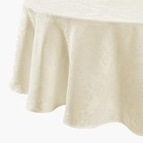 Elrene Damast Tafelkleed, polyester, ivoor, 152 x 213 cm ovaal