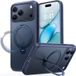 TORRAS Ostand Série Spin pour iPhone 17 Pro Max / iPhone 18 Pro Max Coque Support Magnétique Rotatif à 360° Protection Militaire Finition Mate Antidérapante et Anti-traces de Doigts - Bleu Marine