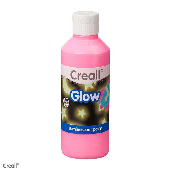 Creall glow lichtgevende verf 250ml roze