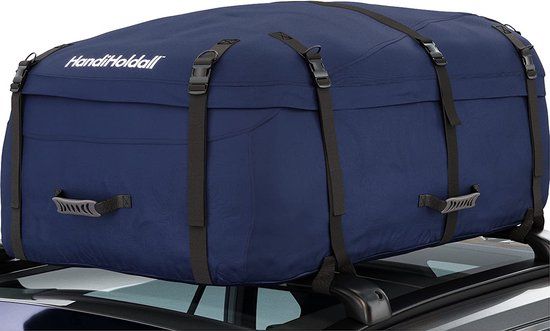 HandiHoldall Groot 330 Liter Zachte Dakkoffer - Opvouwbare Weerbestendige Daktas met Stevige Bodem - Navy Blauw