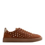 Gioseppo suède sneakers met print - cognac