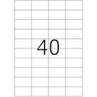 HERMA Premium - Papier - mat - permanent zelf-klevend - wit - 52.5 x 29.7 mm 8000 etiket(ten) (200 vel(len) x 40 gelamineerde etiketten