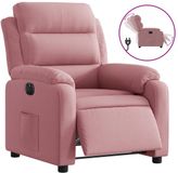 vidaXL Fauteuil elektrisch fluweel roze