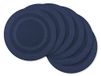 DII Geweven Binnen Buiten, Polyvinylchloride, Nautisch Blauw, Ronde Placemat Set, 13.7"