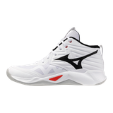 Mizuno Wave Momentum Pro Mid Indoor Schoenen Heren Volleybal Wit/Zwart/Fiery Rood Maat 44.5