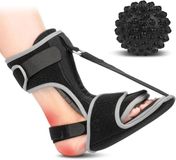 BeiJingLiangPinJiaZuoKeJiWenHuaFaZhanYouXianGongSi Attelle de nuit pour fasciite plantaire avec balle de massage - Noir