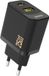 Dudao A26T GaN 25W USB-A et USB-C Chargeur rapide pour prise murale Noir