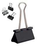 D.RECT 360056 Metalen vouwbakklemmen, verpakking 12 stuks, 41 mm, zwart