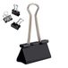 D.RECT 360056 Metalen vouwbakklemmen, verpakking 12 stuks, 41 mm, zwart