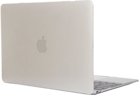 By Qubix Macbook 12 inch case van - Transparant clear - Macbook hoes Alleen geschikt voor Macbook 12 inch model nummer: A1534 zie onderzijde laptop - Eenvoudig te bevestigen macbook cover