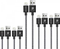 Dux Ducis 2.1A Fast Charge USB-A naar Lightning Kabel Set 5-Pack (2x 1M + 2x 2M + 1x 3M)