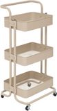 5Five Trolley - beige - 3 laags - 45 x 36 x 86 cm - metaal