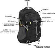 New Rebels Kinley Rugzak - 48L - Nylon - Rood