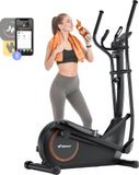 MERACH Crosstrainer - Fitnessapparaat Thuis - 16 Niveaus Weerstand - Kinomap Compatibel - Tot 150kg - Bluetooth - LCD Display - 42 cm Schrittlengte