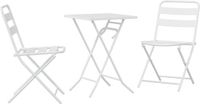 vidaXL Bistro Set Wit Staal