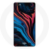 Maniacase Etui voor Huawei P8 Lite Abstracte Textuur blauw zwart rood