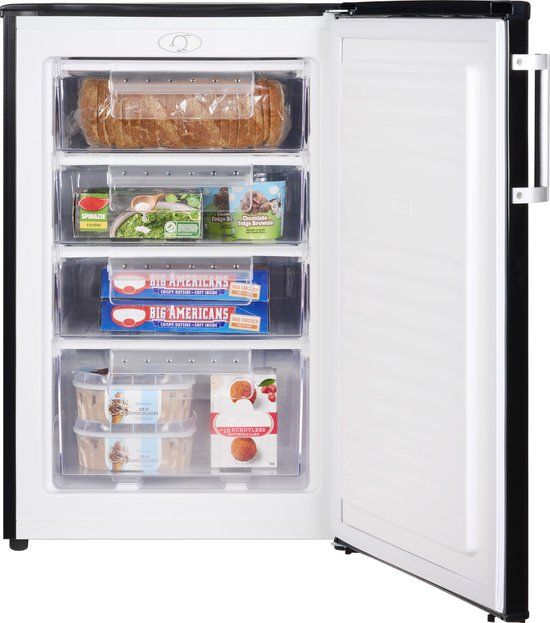Everglades EVFR5526 Tafelmodel Vriezer - 92 Liter - Zwart - E - 4 Lades - 5 Jaar Garantie