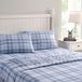 Laura Ashley Home - Kingsize lakens, katoenen flanellen beddengoedset, geborsteld voor extra zachtheid en comfort (Mulholland Plaid Blue, King)