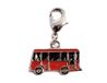 INNSPIRO NICE CHARMS Bus-hanger, metaal, zwart en rood, met karabijnhaak, 20 x 13 mm, 25 u., 14x13mm., Metaal, Geen edelsteen