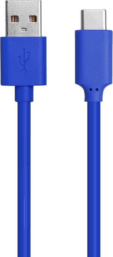 Bigben Connected WOWCBLAC1MBL USB-kabel 1 m USB A USB C Blauw