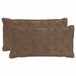 vidaXL Kussensloop 2 stuks Lichtbruin Nep Konijnenbont 40 x 80 cm