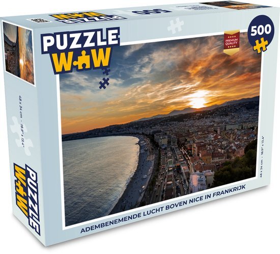 MuchoWow Puzzel Zonsondergang - Nice - Frankrijk - Legpuzzel - Puzzel 500 stukjes