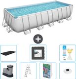 Bestway Rechthoekig Power Steel Zwembad - 640 x 274 x 132 cm - Grijs