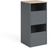 Vicco Badkamerkast Viktor, Antraciet/Goudkleurig Eiken, 40.2 x 88.2 cm met 2 deuren