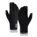 JUNRUI Winterhandschoenen, touchscreen, warme gebreide handschoenen, werk, outdoor, kamperen, wandelen, hardlopen, fietsen, autorijden, voor mannen en vrouwen, Zwart, Eén Maat