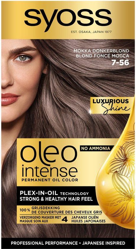 Syoss Oleo Intense 7-56 Mokka Donkerblond - Permanente Haarverf - 1 stuk