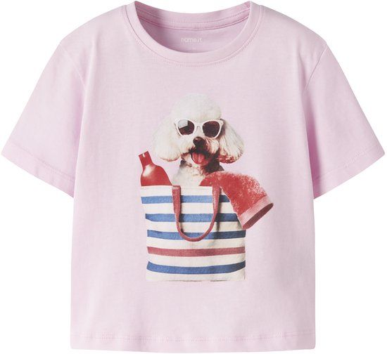NAME IT NMFVOTEA SS NREG TOP - Meisjes - T-shirts - Maat 98 - Roze