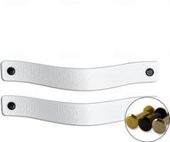 Brute Strength BIGsave B.V. Leren handgrepen - Wit - 2 stuks - 20,0 x 2,5 cm - incl. 3 kleuren schroeven