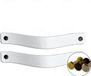 Brute Strength BIGsave B.V. Leren handgrepen - Wit - 2 stuks - 20,0 x 2,5 cm - incl. 3 kleuren schroeven
