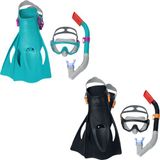 Bestway Duikset Masker Snorkelvinnen Blauw 41-46
