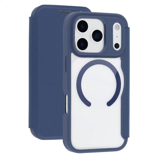 imoshion Transparante Bookcase met MagSafe voor de Apple iPhone 17 Pro - Blauw