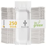 Heku 250 papieren borden met aantrek, 21 x 8 cm