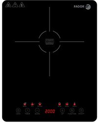 Fagor - Draagbare inductiekookplaat Lexe, 2000 W vermogen en ultradun design, eenvoudige weergave en 6 functies, 9 warmtestanden
