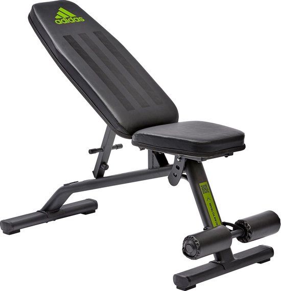 Adidas Performance utility bench - Zwart/Groen - Verstelbaar