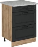 Vicco R-Line Keukenonderkast – 60 cm WB Marmer Antraciet landhuis
