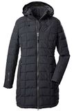 killtec Skane Wmn Quilted Prk dames Parka in dons-look met afritsbare capuchon