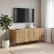 Maison Exclusive - Meuble TV en bois stratifié imitation chêne massif, fabrication artisanale