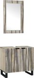 vidaXL Ensemble de meubles de salle de bain 2 pièces Bois de manguier massif Blanc