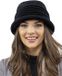 Vivisence Dames Hoed - Zwart - Elegante winterhoed met wol - Warme wollen muts - Klassiek